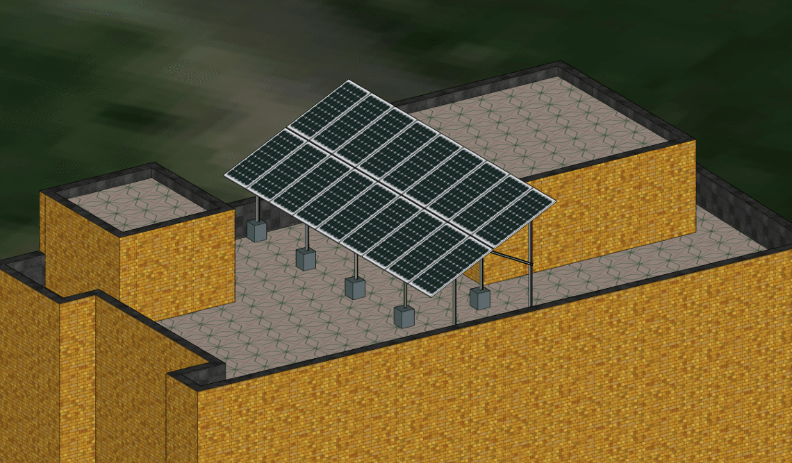 10 kWp Rooftop Proposal – 3D