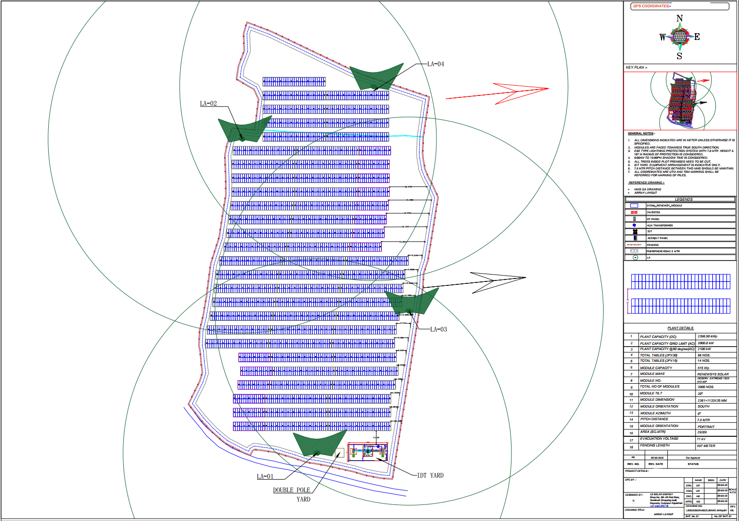 2.4 MWp Ground Mount Project Layout