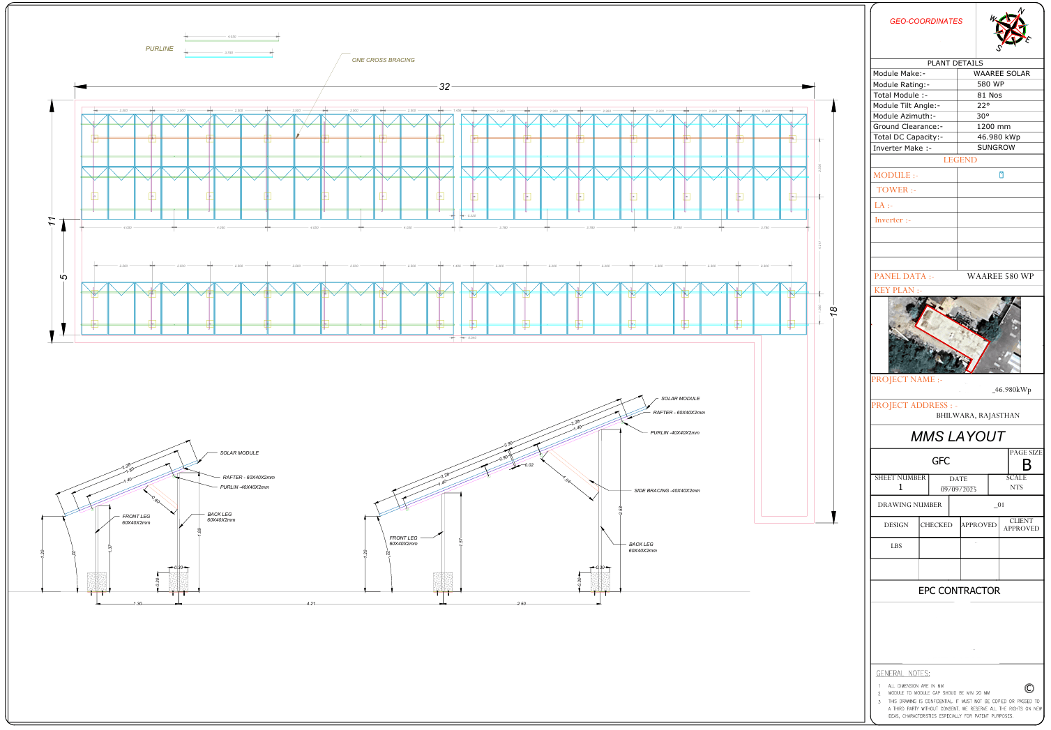 46 kWp RCC Roof – MMS Layout