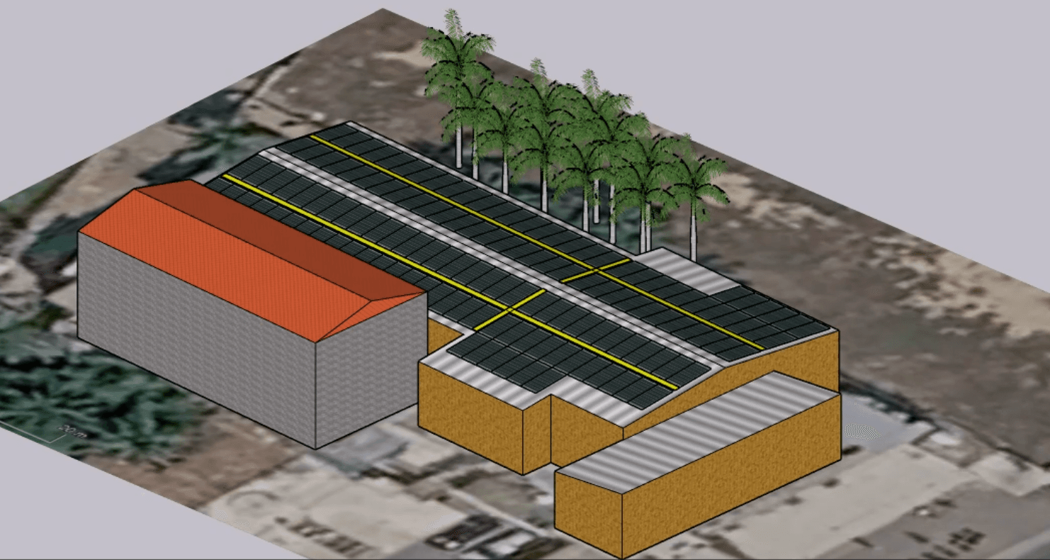 81 kWp Rooftop – 3D Design