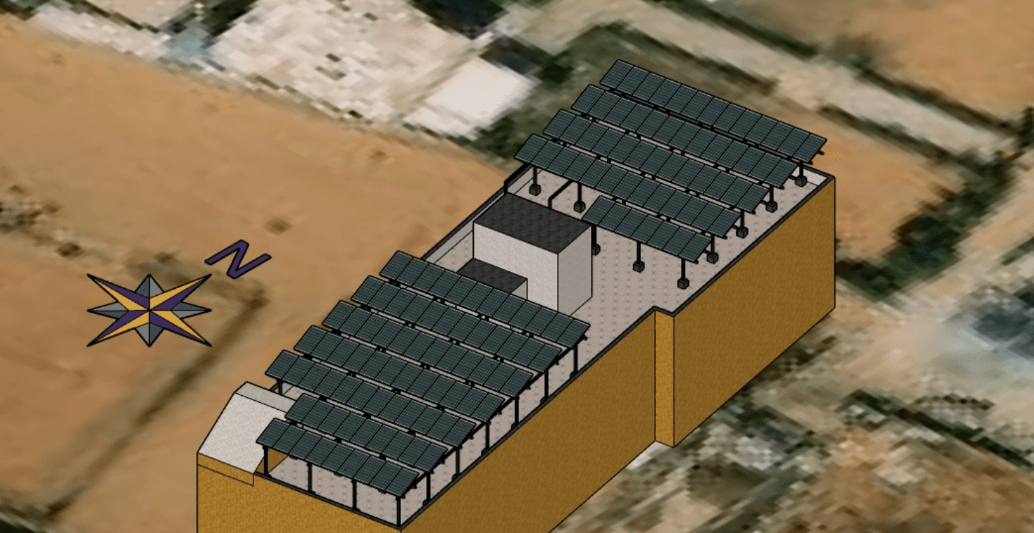 97.3 kWp Rooftop – 3D Design